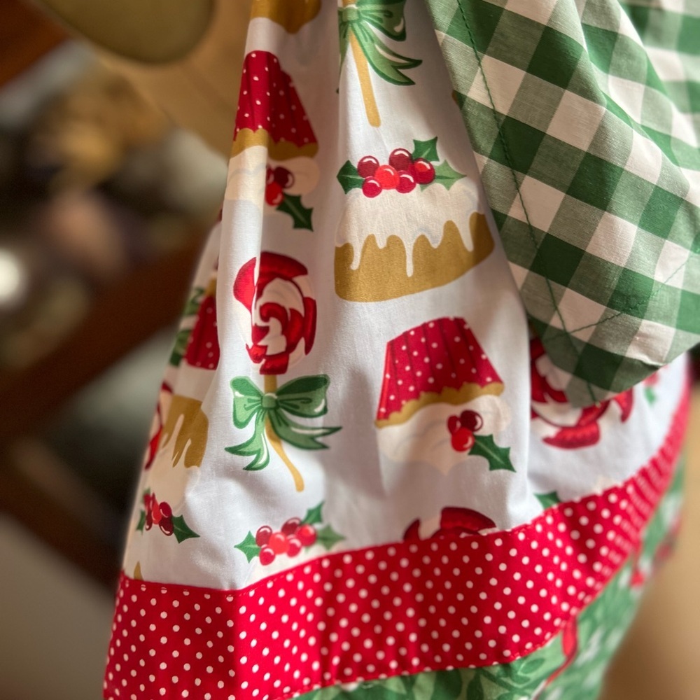 Tabitha Twinkle Candy cane apron  dress 3-4 - Picture 10 of 10